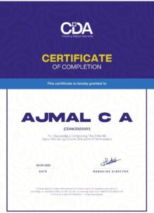 Certification in digitalmarketing