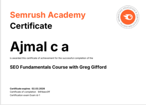 Semrush certification